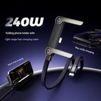 🔋 240W Fast Charger Cable with Mobile Holder Stand