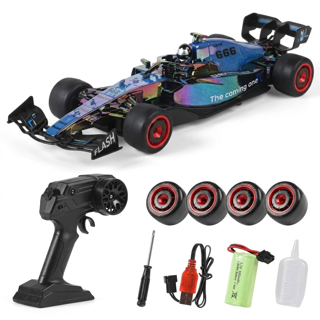🏎️🔥 114 2.4GHz RC 4WD Ferrari F1 Stunt Car With Smoke – High Speed Drift Racing Toy 🚗💨