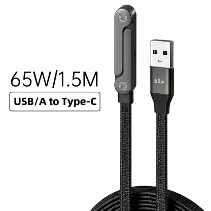 🔋 240W Fast Charger Cable with Mobile Holder Stand