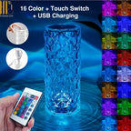 Crystal LED Lamp – 16+ Color Changing Mood Light with Remote Control