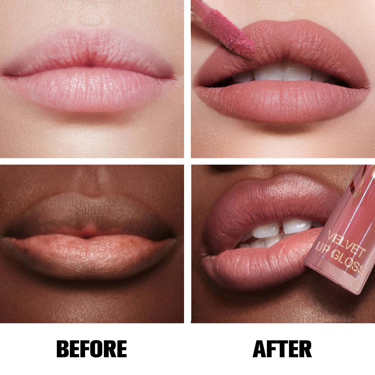 PHOFAY velvet lip gloss featuring a smooth matte finish in a elegant tube, perfect for long-lasting daily makeup, beauty looks, and stylish lip care in the UAE.