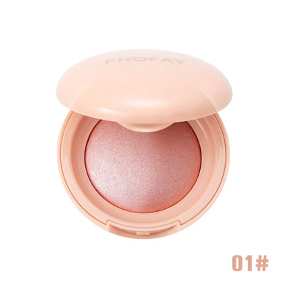 PHOFAY luminous powder blush in a soft pink compact, featuring a radiant and glowing finish, perfect for natural daily makeup and enhancing cheeks in the UAE.