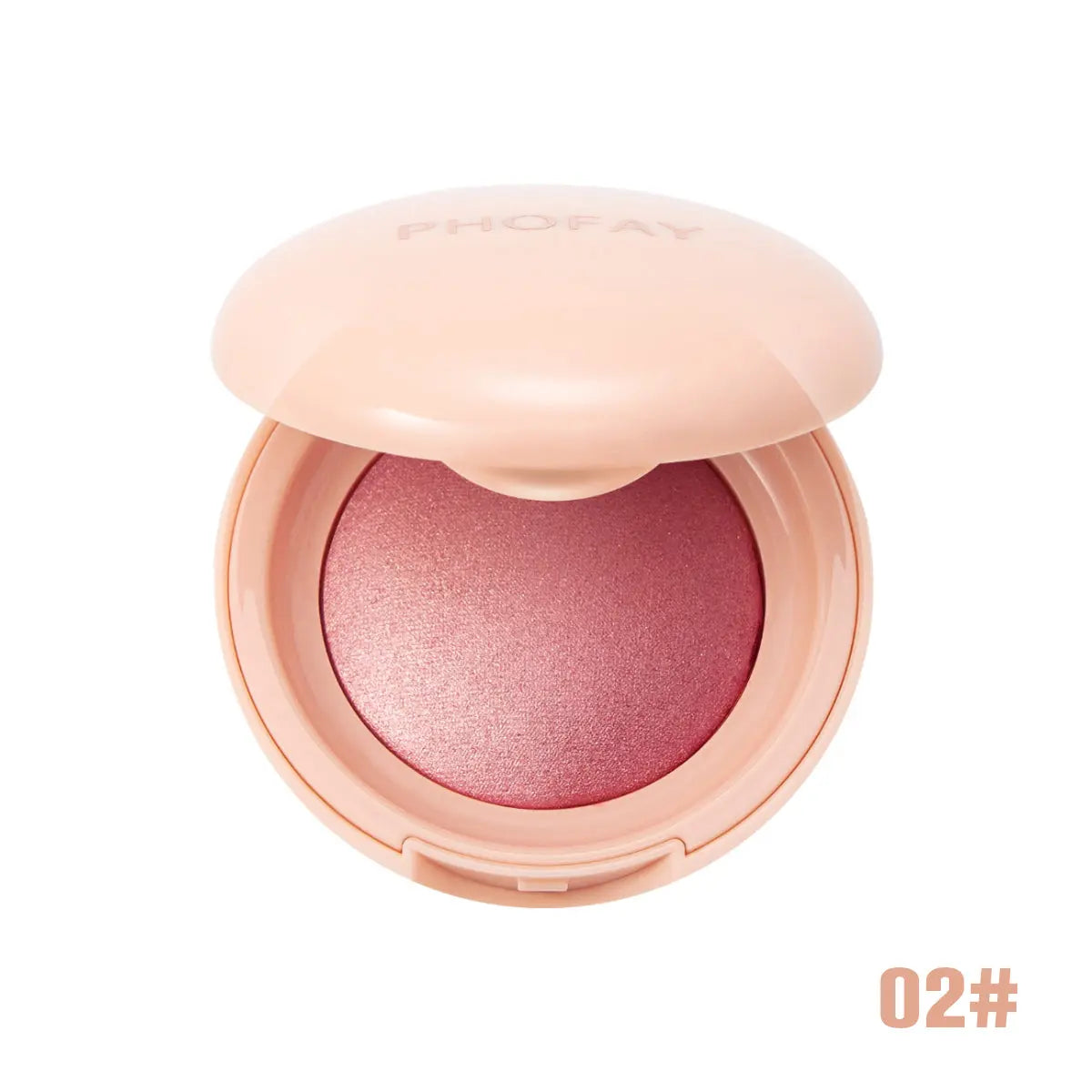 PHOFAY luminous powder blush in a soft pink compact, featuring a radiant and glowing finish, perfect for natural daily makeup and enhancing cheeks in the UAE.
