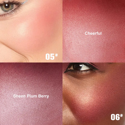 PHOFAY luminous powder blush in a soft pink compact, featuring a radiant and glowing finish, perfect for natural daily makeup and enhancing cheeks in the UAE.