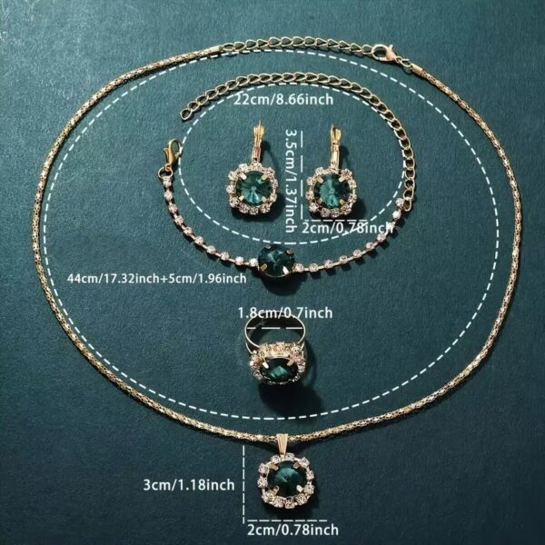 6PCS Women’s Luxury Rhinestone Quartz Watch Set – Vintage Star Analog Wrist Watch & Jewelry Combo