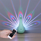 🦚 Peacock Galaxy Projector Lamp – Remote Control Night Light