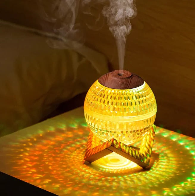 Colorful Crystal Ball Humidifier – Aromatherapy Oil Diffuser with Mist & LED Lights