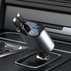 Premium 4-in-1 Car Fast Charger – Retractable Design + Real-Time Voltage Display 🚗⚡