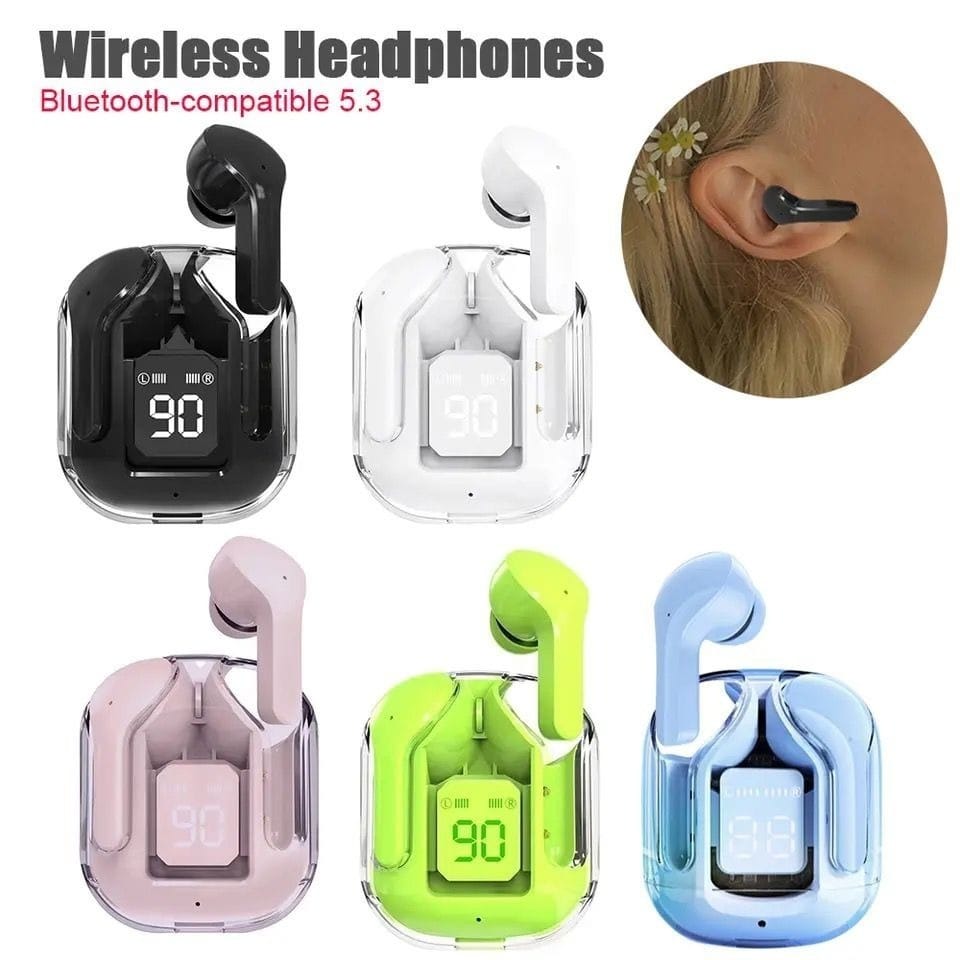 AIR31 Transparent Earbuds – Future Look Wireless Earphones with Deep Bass ⚡