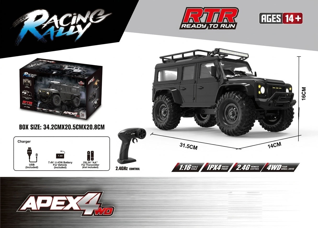 🚙🔥 1:16 RC Land Rover Defender 110 – Off-Road Drift Beast 💨