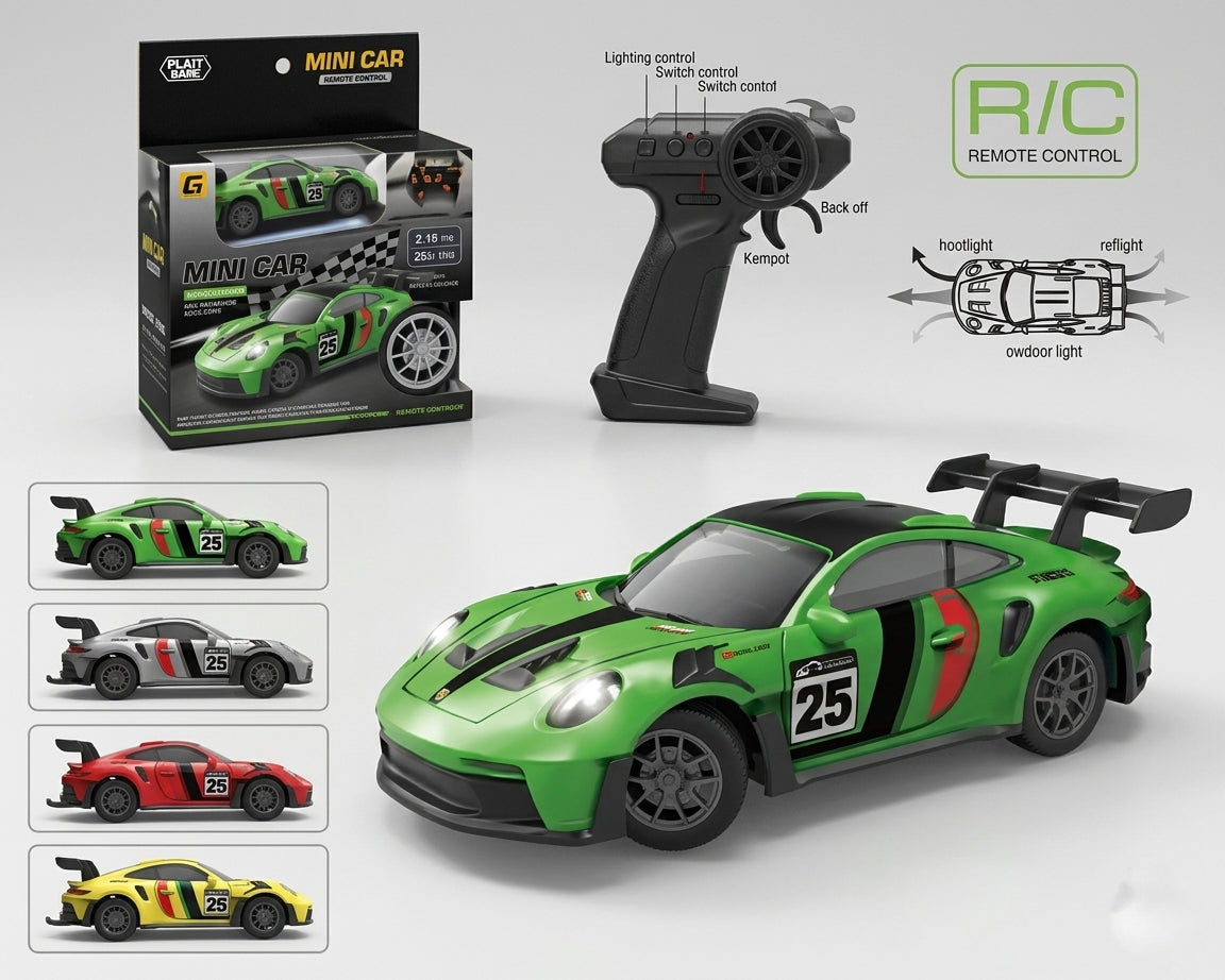🔥 Porsche GT3 RC Racing Car 2.4GHz – Mini Diecast High Speed Drift Sports Car Toy for Kids & Collectors