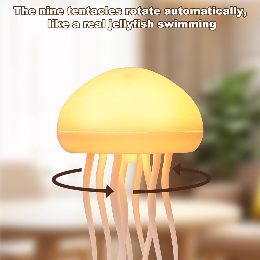 Jellyfish Lamp, Voice Control Jellyfish Lamp with Dancing Legs, RGB Gradient Jellyfish Bedside Lamp, Rechargeable Jellyfish Table Lamp Christmas Gifts