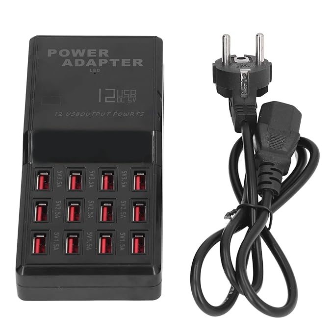 12-Port USB Charger – Multi Device Fast Charging Station for Home & Office