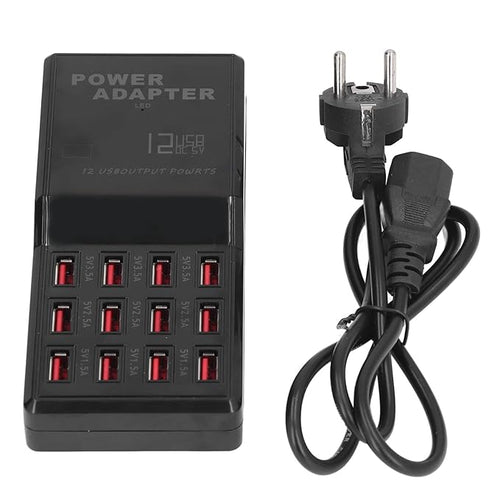 12-Port USB Charger – Multi Device Fast Charging Station for Home & Office