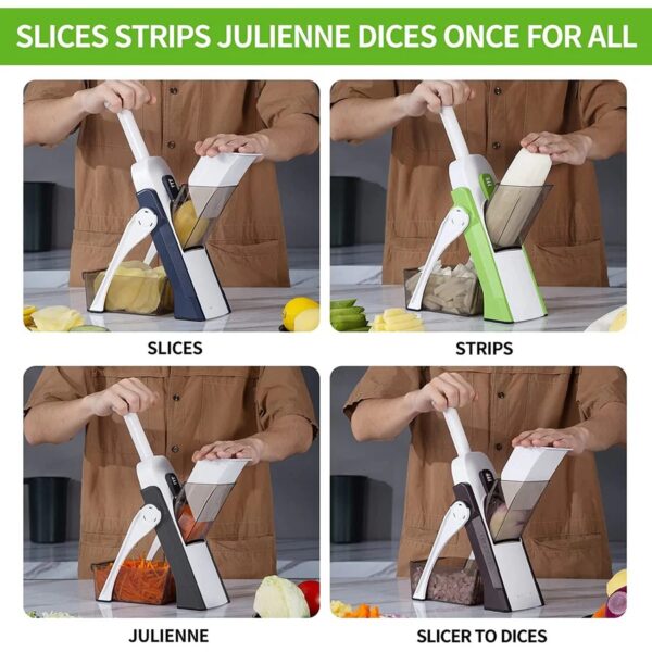 Manual Vegetable Cutter – Multi-Function Kitchen Chopper for Fast & Easy Cutting
