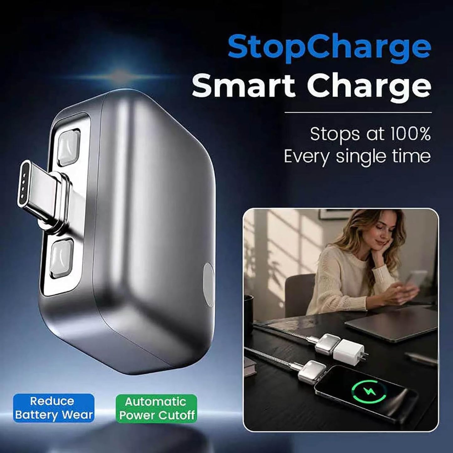 Smart Auto Disconnect Charger Adapter – Fast & Safe Charging