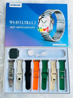 WS-85 Ultra Smart Watch with 7 Straps (Silver) – Multi-Style Smartwatch | Best Deal
