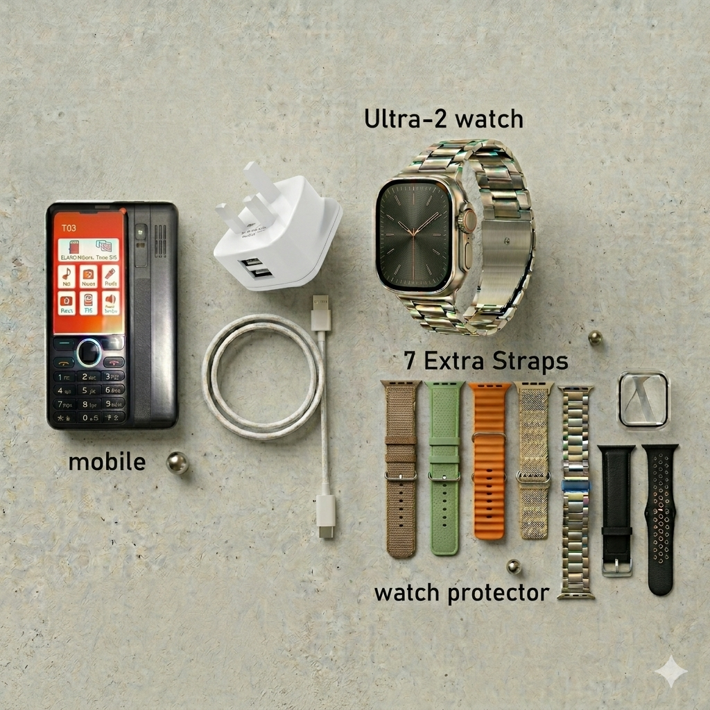 Ultra-2 Smart watch _ 10 IN 1 COMBO OFFER