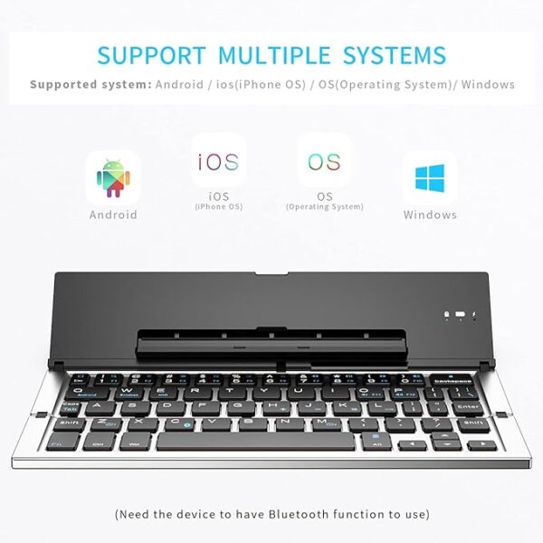 Bluetooth Foldable Keyboard – Portable Wireless Keyboard for Phone, Tablet & Laptop