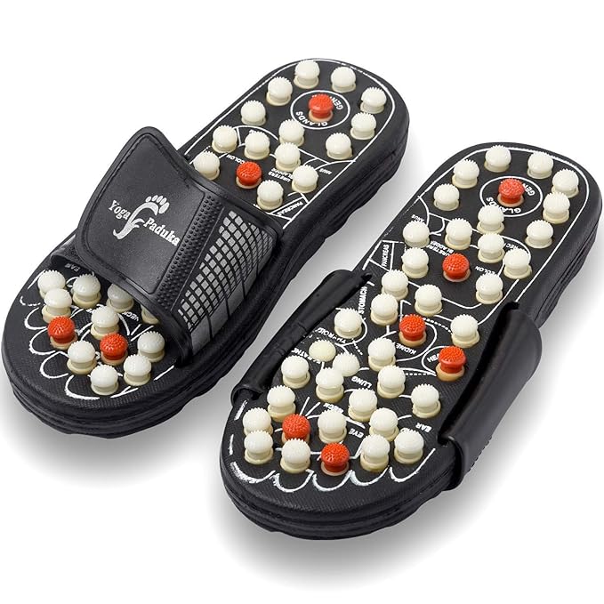 Natural Foot Slippers Massager – Acupressure Reflexology Sandal for Pain Relief
