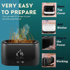 Flame Aroma Diffuser – LED Essential Oil Humidifier with Realistic Fire Effect