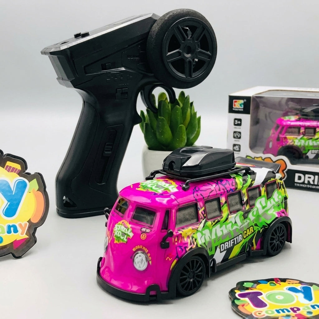 📸🔥 2.4GHz RC Mini Camera Drift Van – High Speed Remote Control Drift Car with Realistic Retro Design 🚐💨