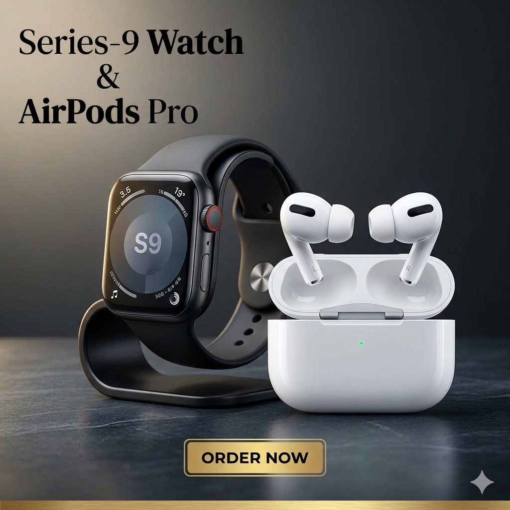 Series 9 Smart Watch with AirPods Pro – 2-in-1 Premium Combo Deal