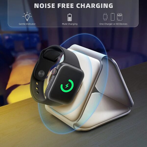 3-in-1 Wireless Charging Pad – Fast Charge for Phone, Watch & Earbuds ⚡