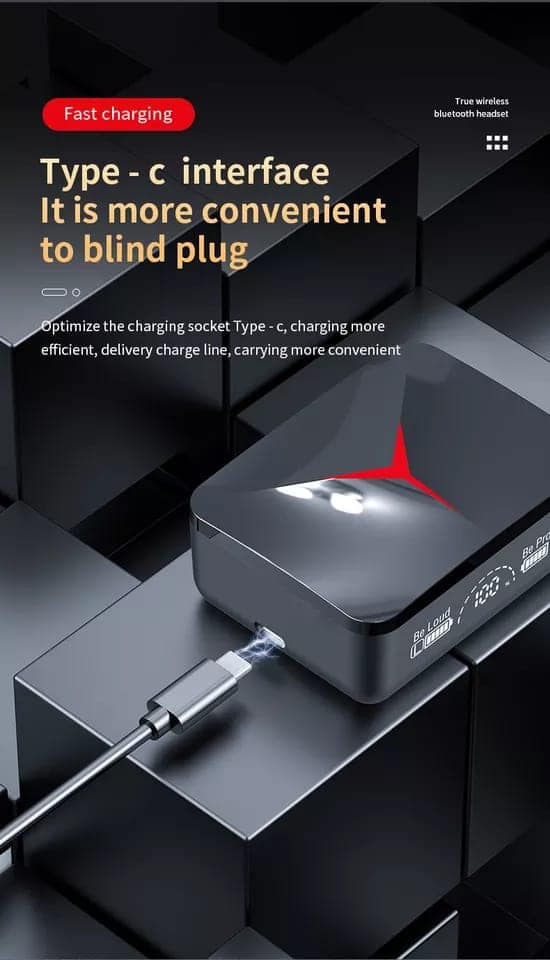 M90 Pro Wireless Earbuds – Deep Bass, HD Sound & Gaming Low Latency