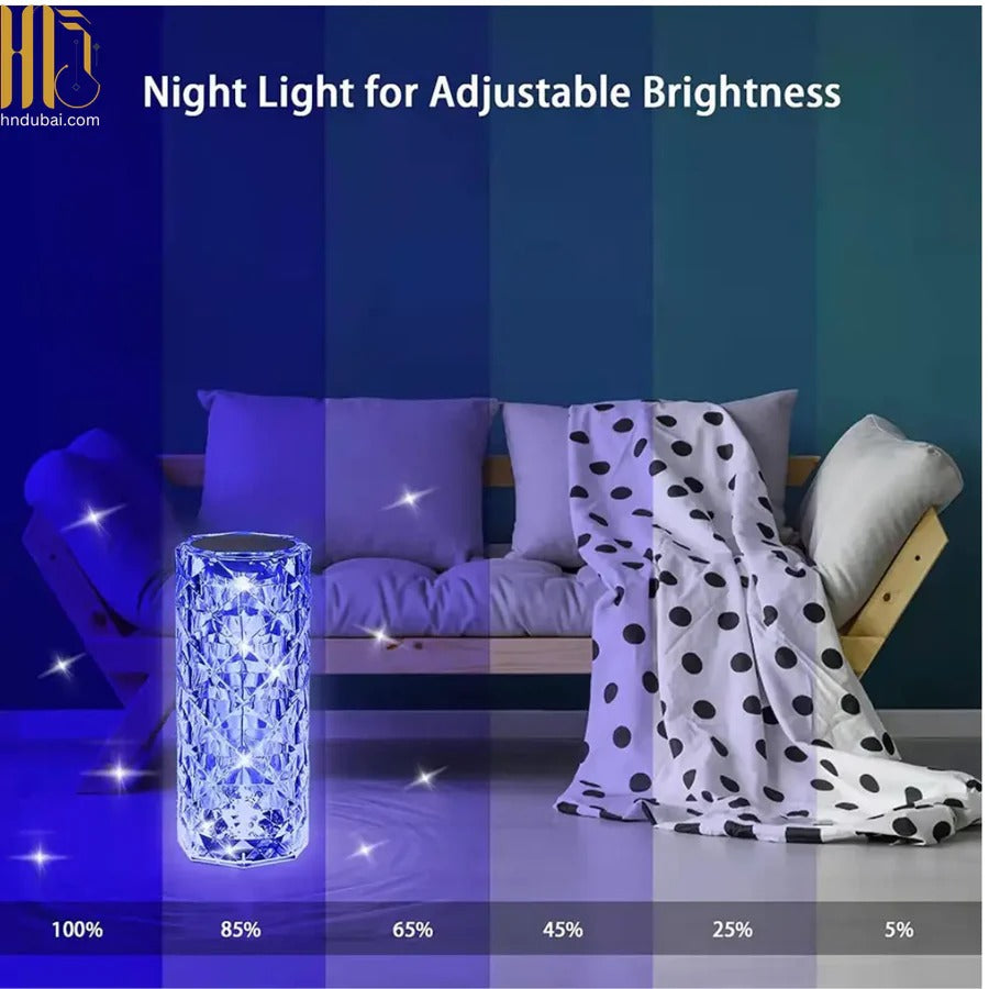 Crystal LED Lamp – 16+ Color Changing Mood Light with Remote Control