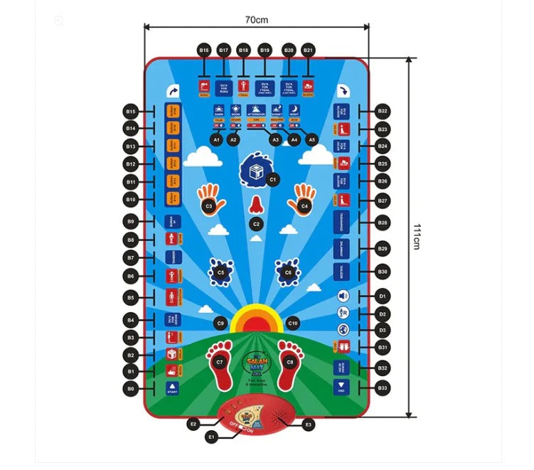 Electronic Kids Educational Prayer Mat – Interactive Islamic Learning & Prayer Teaching Rug