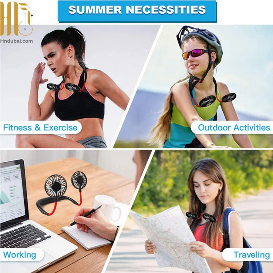 CoolBreeze NeckFlow Portable Neck Fan – Hands-Free Cooling Anywhere