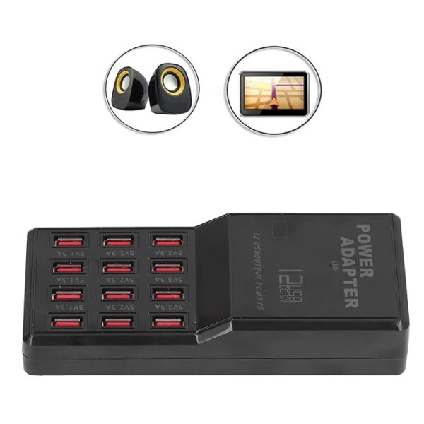 12-Port USB Charger – Multi Device Fast Charging Station for Home & Office