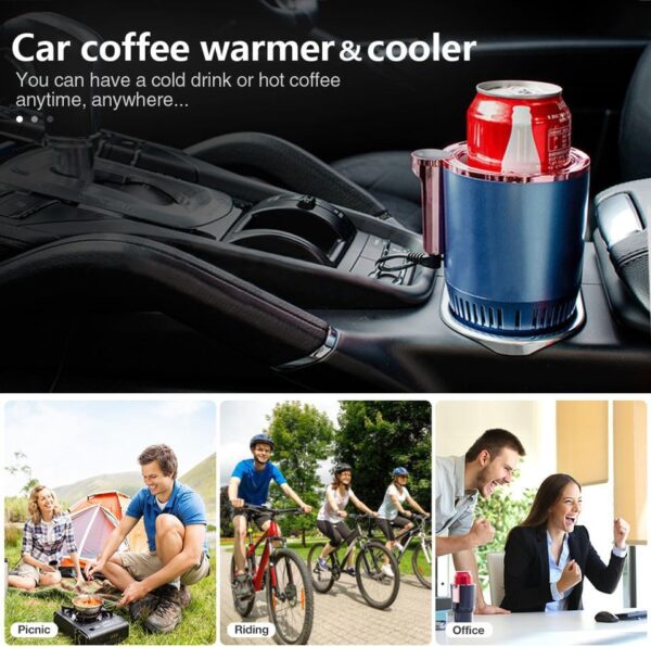 2-in-1 Car Cup Warmer & Cooler – Auto Heating & Cooling Mug Holder for Drinks