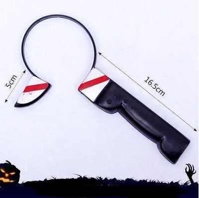 Set of funny and scary Halloween tricky headbands featuring fake bloody weapons like knives, scissors, axes, and wrenches, perfect for costume parties in UAE.