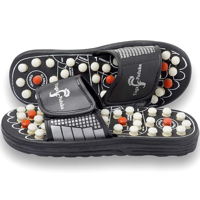 Natural Foot Slippers Massager – Acupressure Reflexology Sandal for Pain Relief