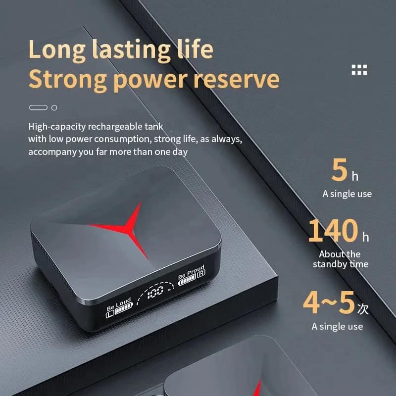 M90 Pro Wireless Earbuds – Deep Bass, HD Sound & Gaming Low Latency