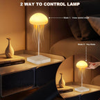 Jellyfish Lamp, Voice Control Jellyfish Lamp with Dancing Legs, RGB Gradient Jellyfish Bedside Lamp, Rechargeable Jellyfish Table Lamp Christmas Gifts
