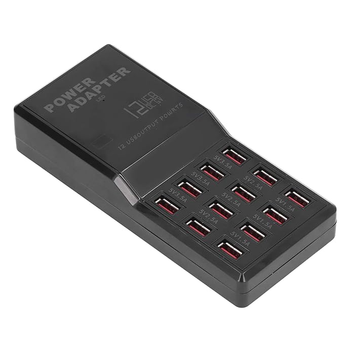 12-Port USB Charger – Multi Device Fast Charging Station for Home & Office