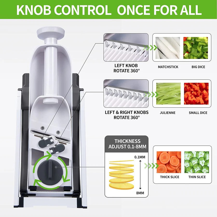 Manual Vegetable Cutter – Multi-Function Kitchen Chopper for Fast & Easy Cutting