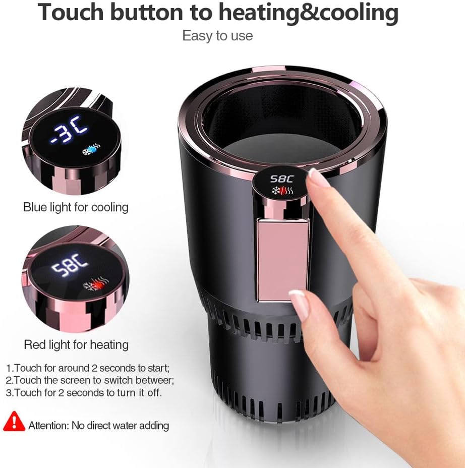 2-in-1 Car Cup Warmer & Cooler – Auto Heating & Cooling Mug Holder for Drinks