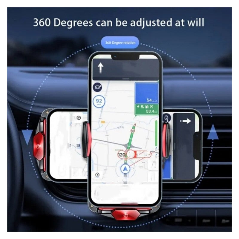 Crystal Car Charger & Phone Holder – Fast Charging Mount for All Smartphones