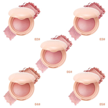 PHOFAY luminous powder blush in a soft pink compact, featuring a radiant and glowing finish, perfect for natural daily makeup and enhancing cheeks in the UAE.