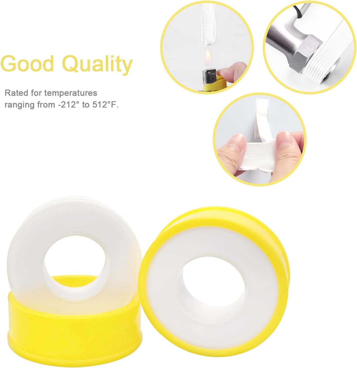 PTFE Thread Seal Tape Set (4PCS) – Leak-Proof Plumbing Pipe Thread Tape