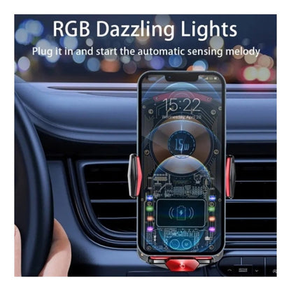 Crystal Car Charger & Phone Holder – Fast Charging Mount for All Smartphones