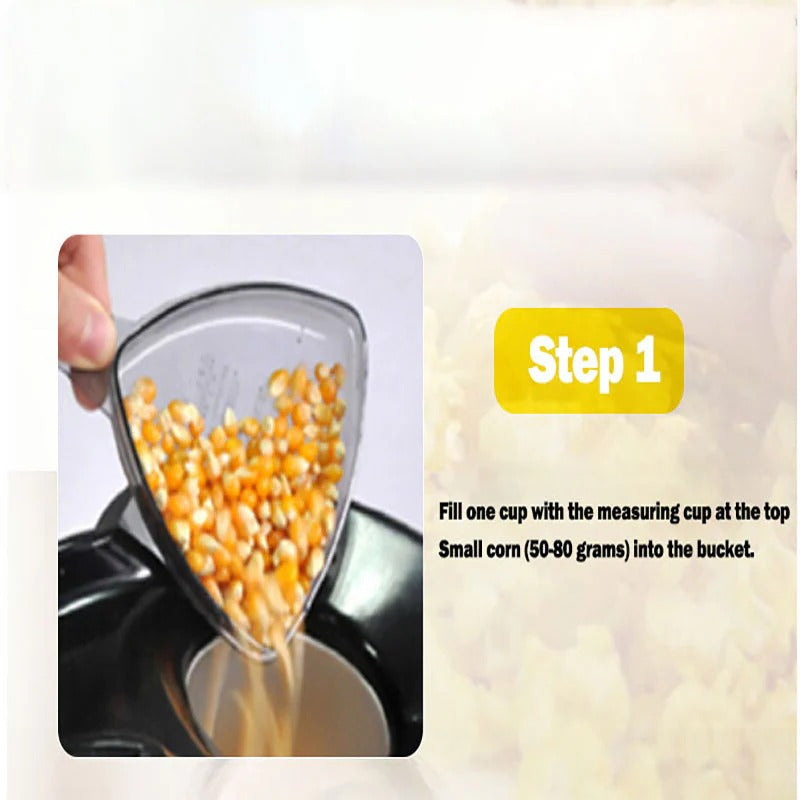 Mini Popcorn Machine – Quick Hot Air Popcorn Maker for Home & Kids Fun