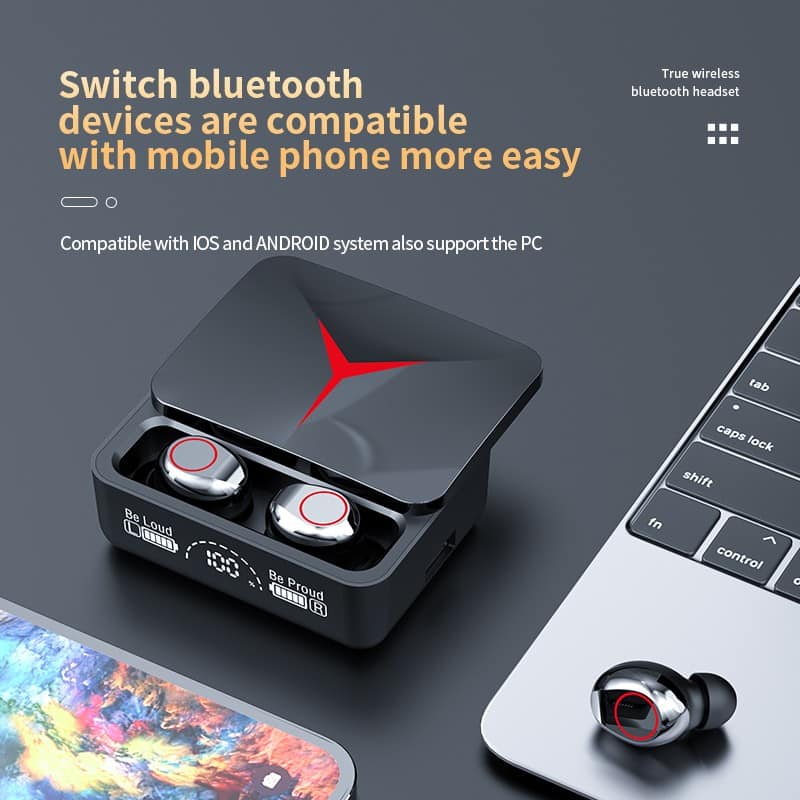 M90 Pro Wireless Earbuds – Deep Bass, HD Sound & Gaming Low Latency