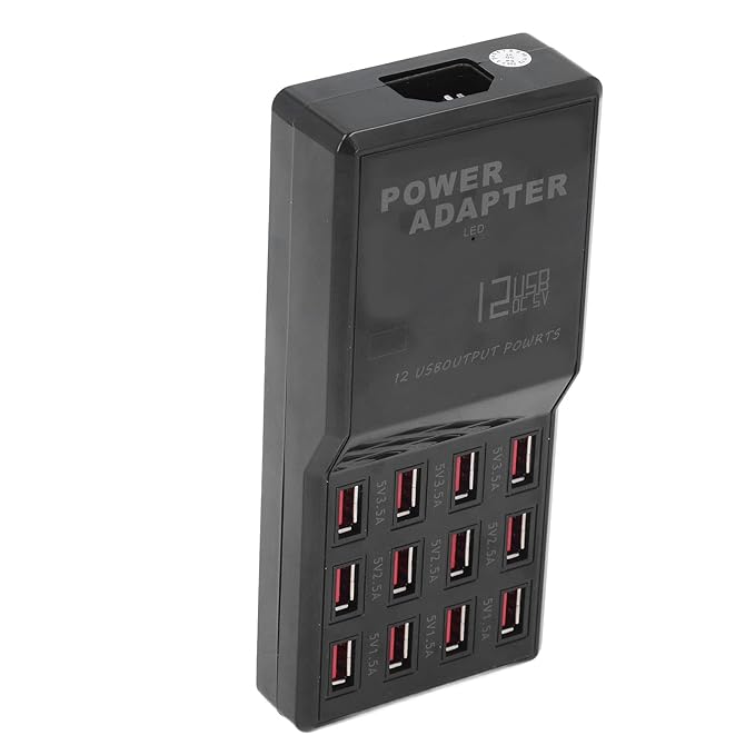12-Port USB Charger – Multi Device Fast Charging Station for Home & Office