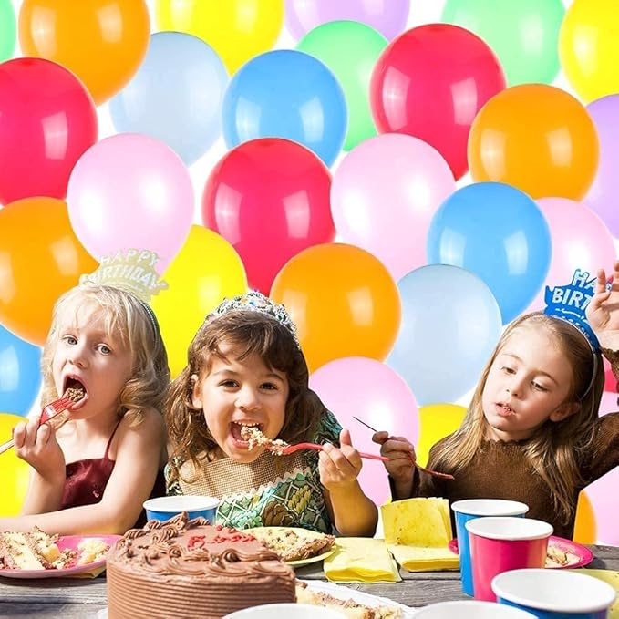 100 Pack 12-Inch Rainbow Party Balloons – Assorted Colors  Other Good Options