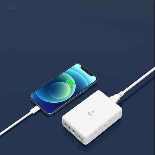 White Fast Charger for mobile phones, USB and PD wall power adapter for home